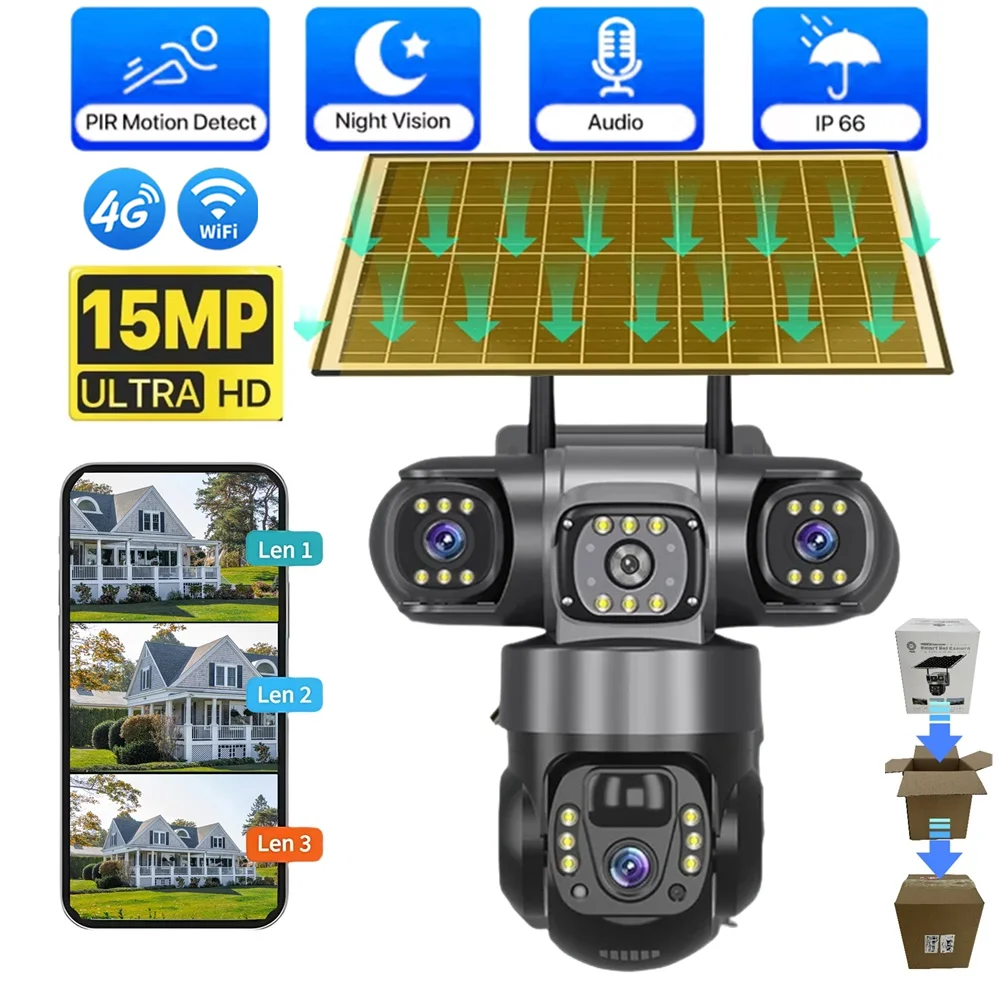 camera-solaire-4g-sim-wifi-trois-objectifs-15mp-pir-detection-humaine-cctv-batterie-de-securite-ptz-ip-camara-ferme-camera-etanche-vision-nocturne