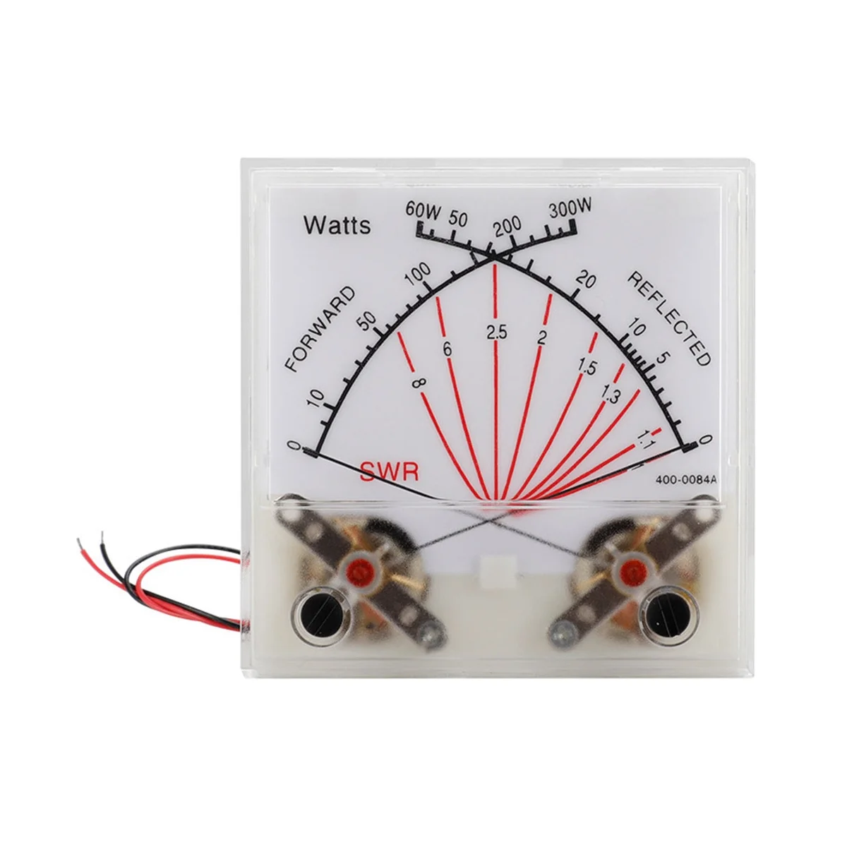 

Power Meter Transmitter VU Meter Head Radio Station with Backlight PMMA Cover SWR Black Forward 300W Reflected 60W