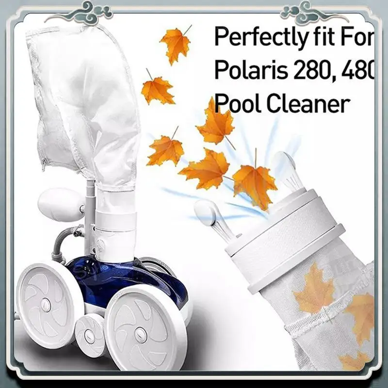 Sacos duráveis do líquido de limpeza da piscina, saco da piscina de 4 pces, substituição do saco do vácuo da piscina com zíper, peças dos termas da piscina para 280, saco de filtro 480