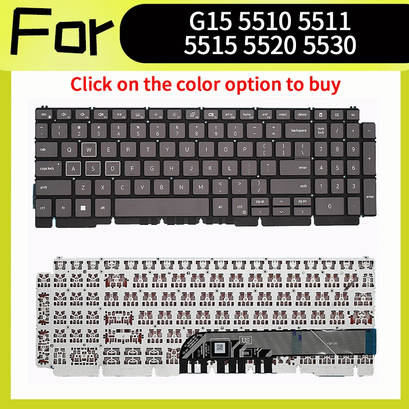 

New US Keyboard For dell G15 Ryzen Edition G15 5510 5511 5515 5520 5525 5521 5530