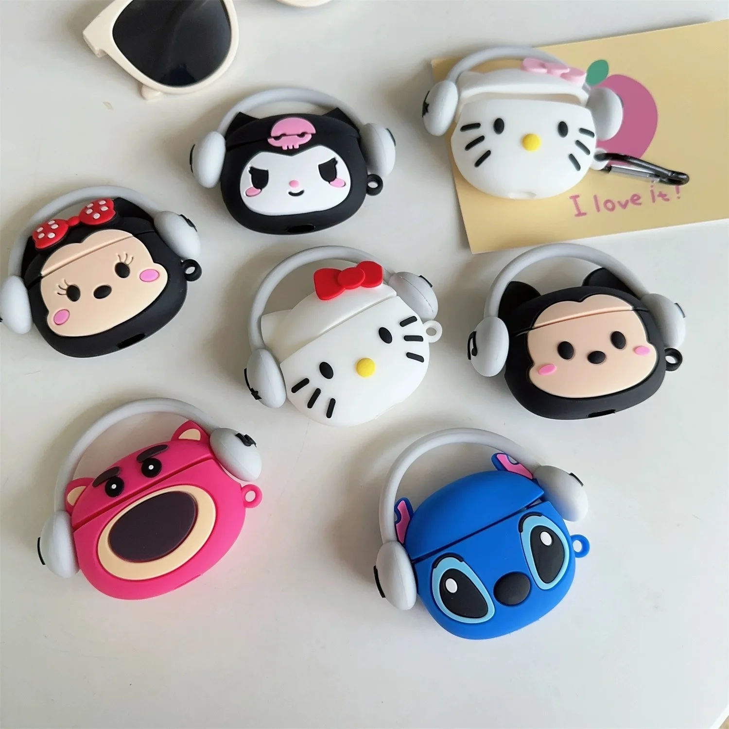 Cute Disneys Mickey Minnie Hello Kitty for AirPods 1 2 3 Pro 2 Case for IPhone Bluetooth Earbuds Earphone Silica Gel Soft Cover