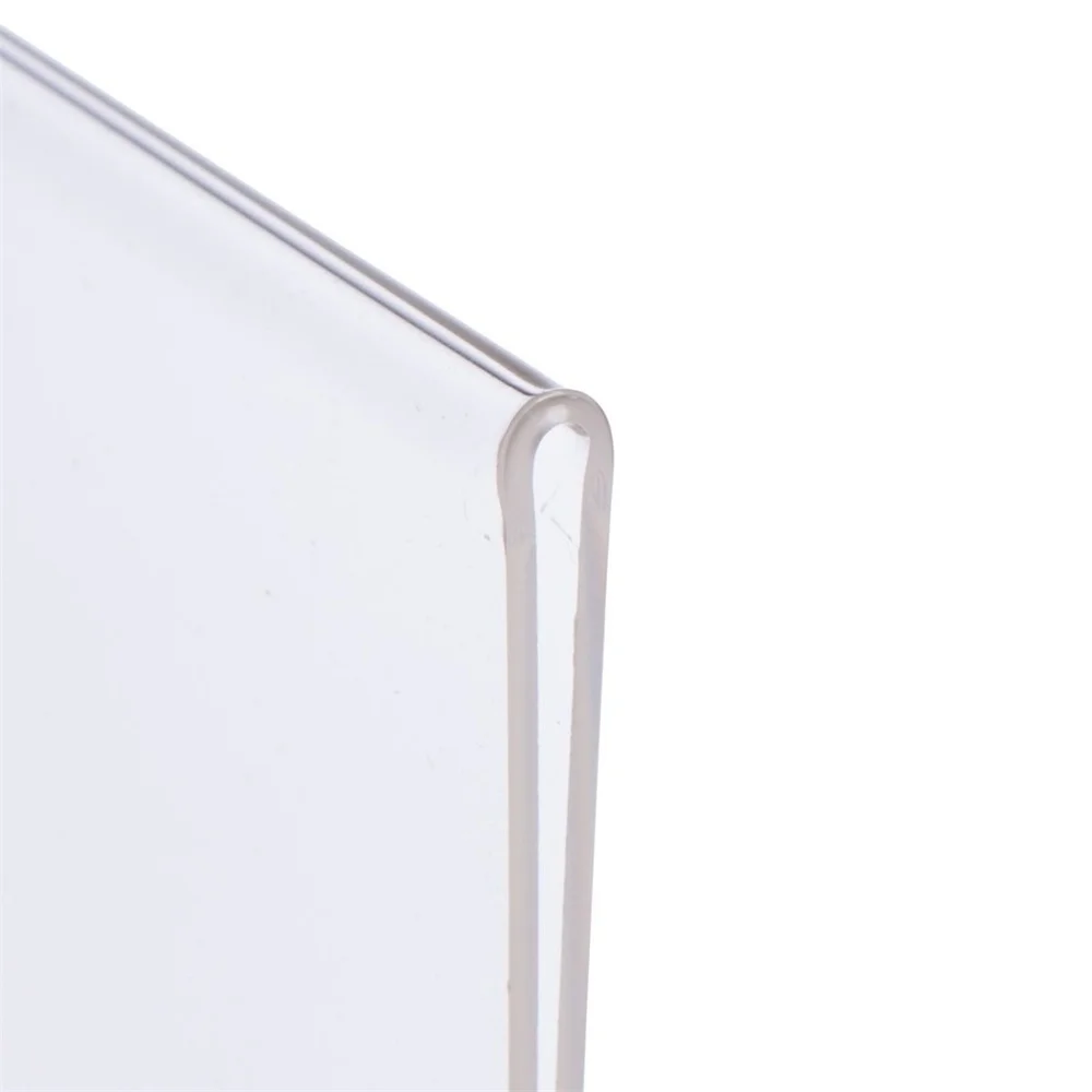 2pcs 210*148mm Acrylic L-shaped Price Tag Display Holder Menu List Label Stands For Sign Stands, Poster Racks