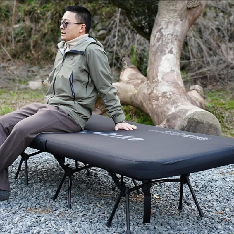 

Портативная надувная спальная кроватка для кемпинга, удобная складная односпальная кровать для путешествий, расслабляющая мебель для отдыха на природе, кемпинга