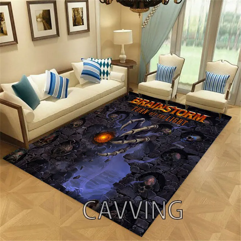 Brainstorm Rock  3D Printed Carpets Flannel  Rugs Anti-slip Large Rug Carpet  Home Decoration for Living Room Bedroom Home Decor