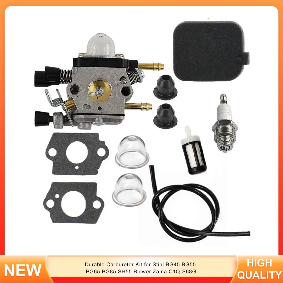 

Прочный комплект карбюратора для вентилятора Stihl BG45 BG55 BG65 BG85 SH55 Zama C1Q-S68G