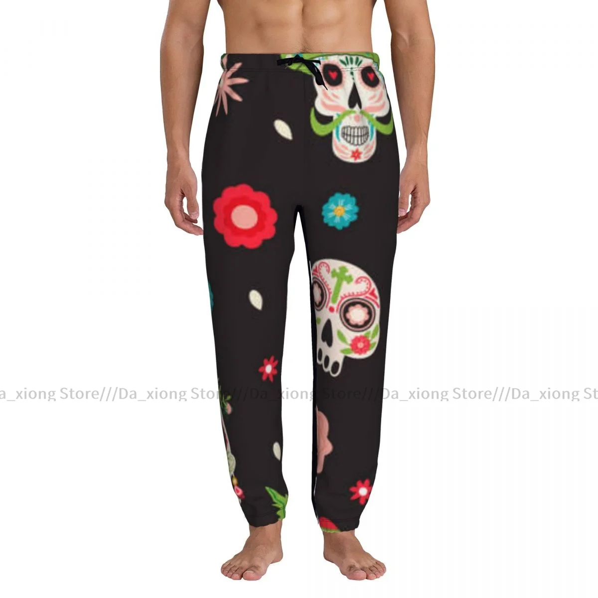 Man Casual Pants Dia De Los Muertos Mexico Skulls Casual Trousers Sport Jogging Tracksuits Sweatpants Male Pants