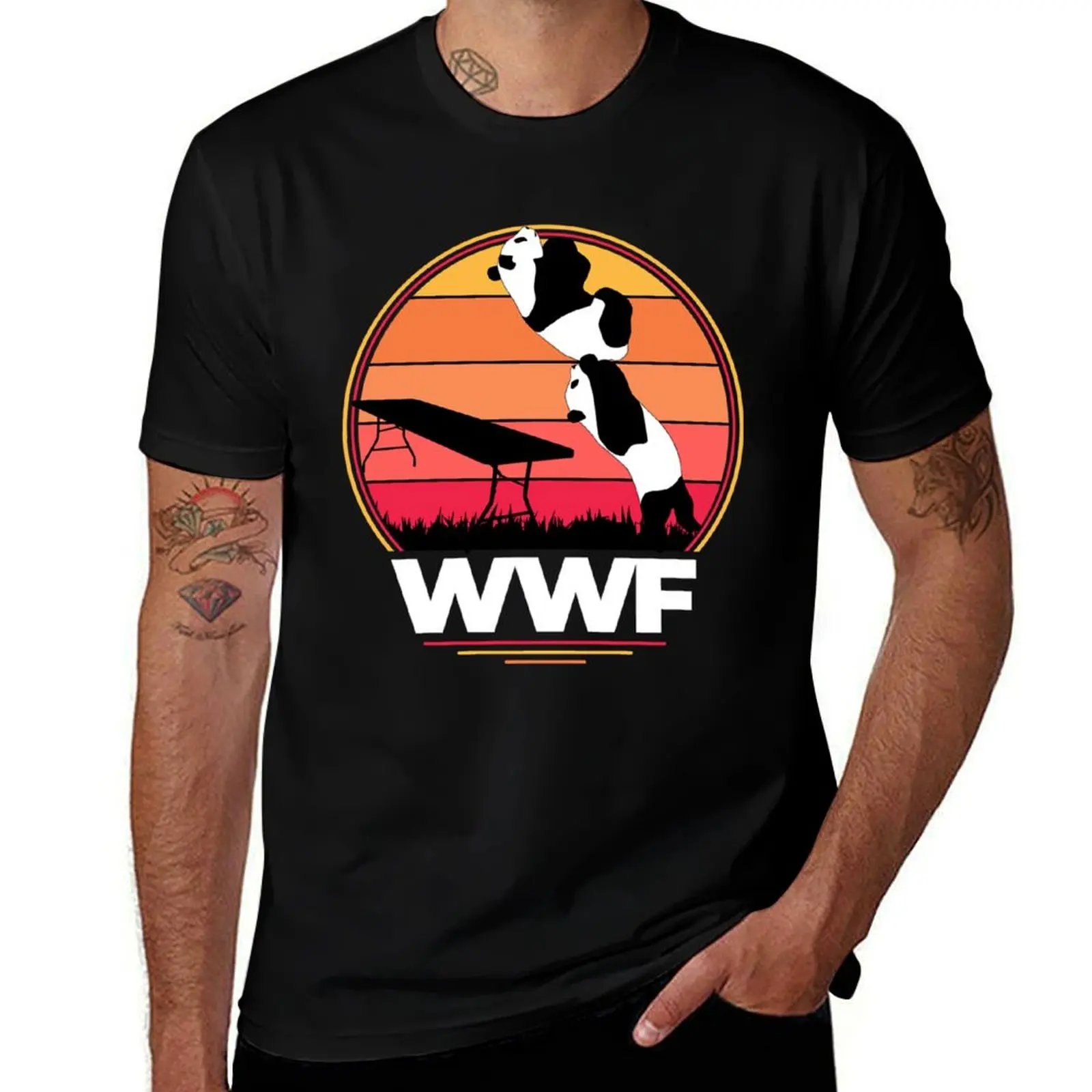 

WWF wrestling pandas T-Shirt t shirts for man pack white t shirts for man cotton soft cotton t shirts man 100% T-shirt