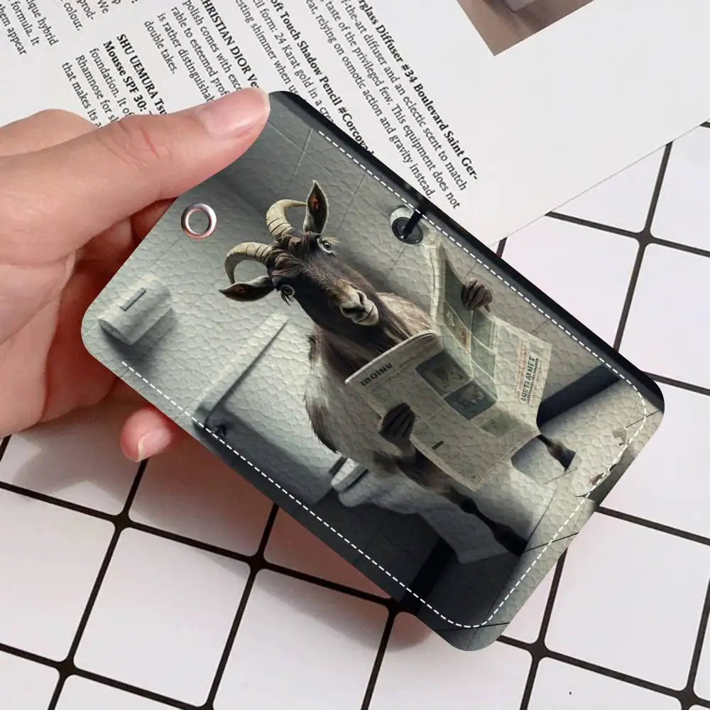 مرحاض الحيوانات الإبداعية 1 قطعة INS حامل بطاقة الحرم الجامعي للطلاب الكرتونية الإبداعية لبطاقة الوجبات، بطاقة الحافلة، بطاقة العمل، إلخ