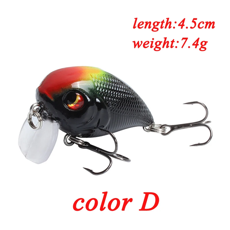 2022 Thritop New Crankbait Fishing Lures Wobblers Artificial Hard Bait  4.5cm 7.4g 8 Various Colors Bassbait Accessories