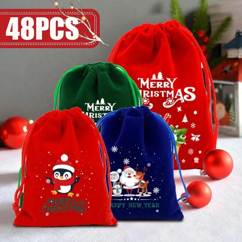 

Christmas Drawstring Gift Bags Sugar Cookie Storage Bags Gift Bags for Christmas and New Year Celebrations Christmas Decoration