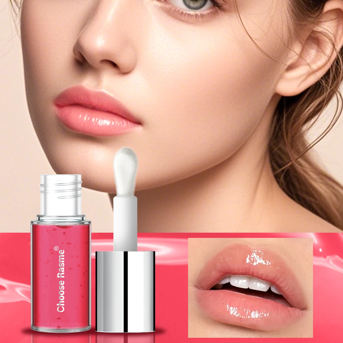 ลิปกลอสเนื้อฉ่ำ ติดทนนาน ไม่เหนียวเหนอะหนะ สีชมพูประกาย ให้ความชุ่มชื้น เหมาะเป็นของขวัญสำหรับผู้หญิง