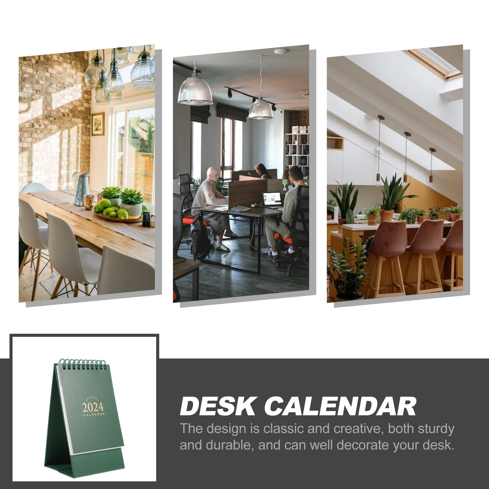 

2024 Desk Household Monthly Desktop for Office Home Decorative Table Calendar Flip Planner Teachers Students Workers