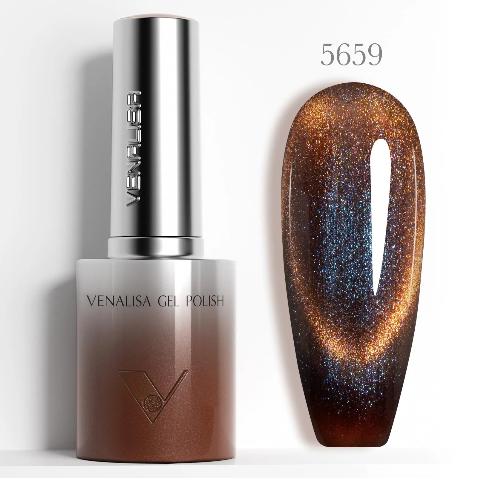 베날리사 TPO/헤마 프리 10D 캣아이 네일 젤 폴리쉬 마그넷 소크 오프 UV LED 세미 퍼머넌트 글리터 샤이닝 네일 젤 바니쉬 10ml