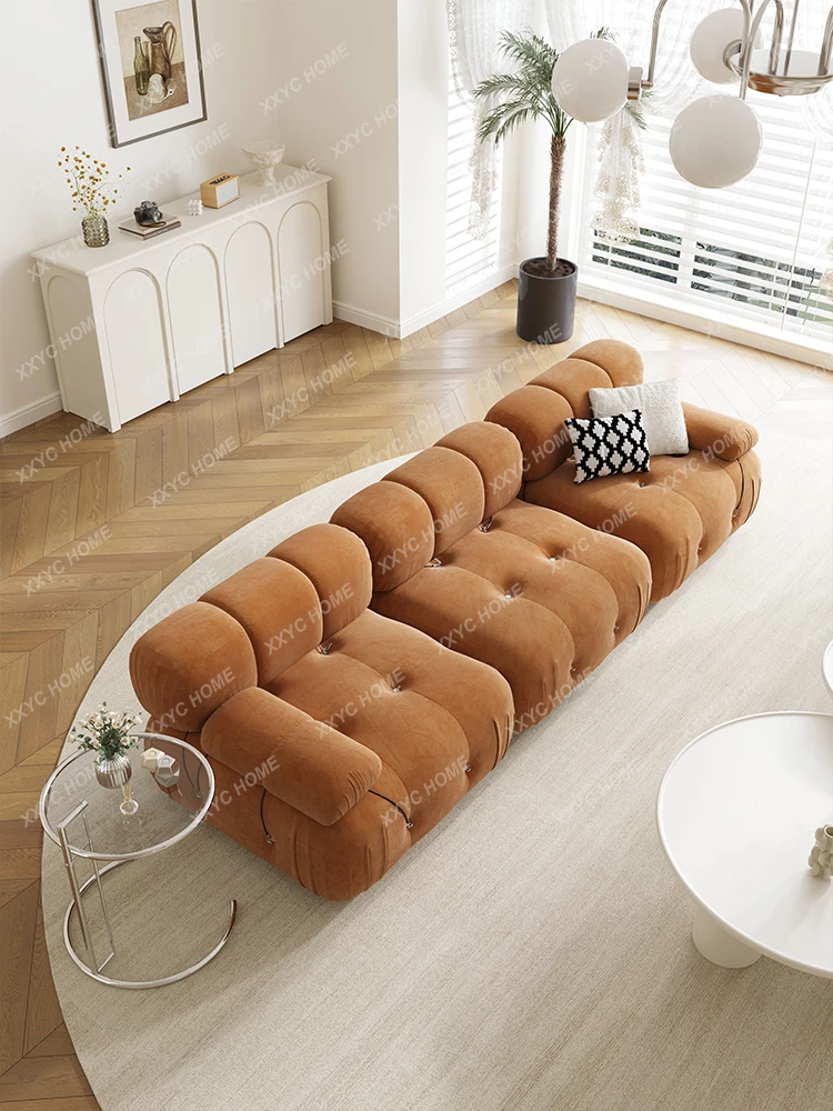 Sofa Simple Style Module Fabric Sofa Small Apartment Living Room