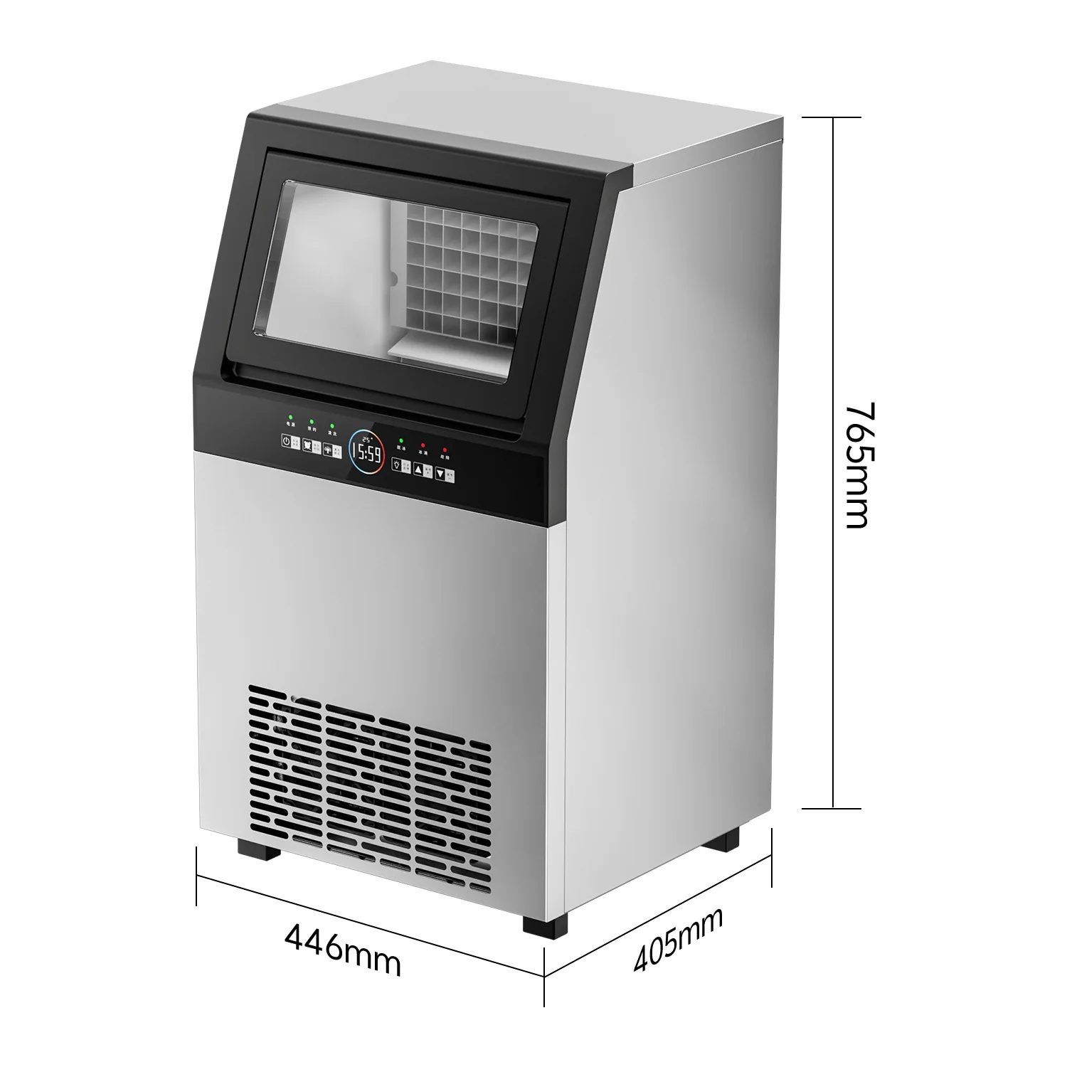 Small ice maker, large capacity square ice cube, large bar ice cube machine y