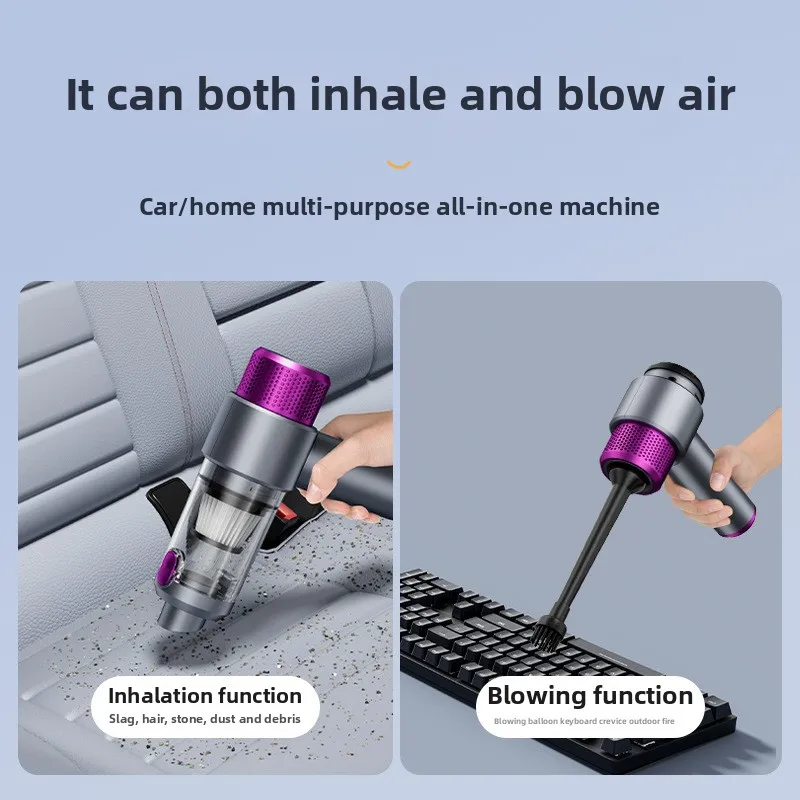 Wireless Car Vacuum Cleaner High Power Integrated Blowing and Suction Handheld Keyboard, Outdoor, House and Pet