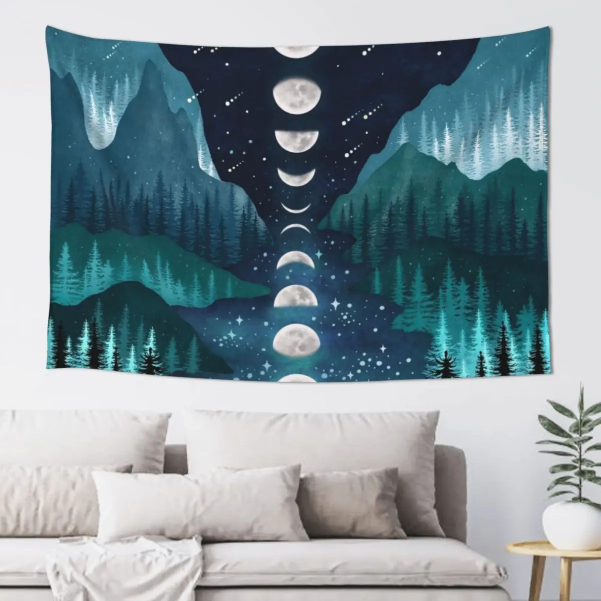 River & Sky Tapestry Home Supplies Outdoor Decoration Room Decorator Wall Art Tapestry