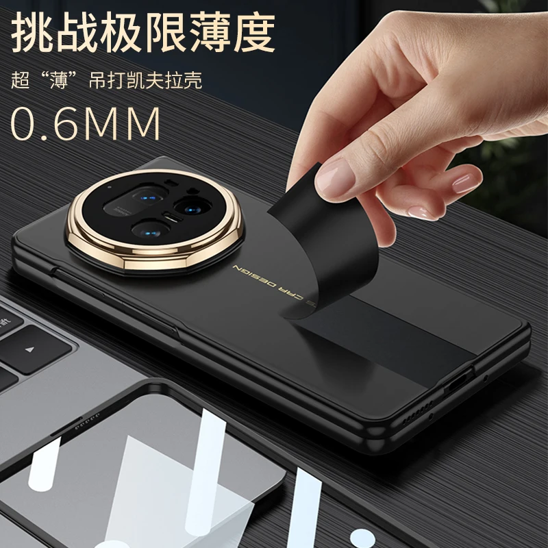 حافظة رفيعة للغاية لهاتف Honor Magic V5 وواقي شاشة عدسة الكاميرا حماية كاملة وغطاء غير لامع صديق للبشرة