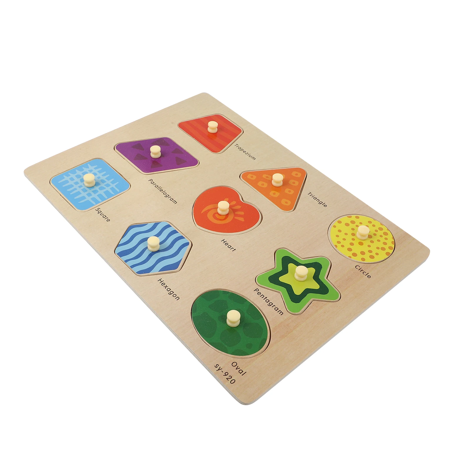 

Wooden Puzzle Board Kids Learn Shapes Colors Imagination Eye H Coordination Great Gift Portable Size Educational Toy Cartoon