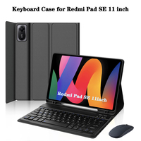 Keyboard Case for Redmi Pad SE 11 inch,for Xiaomi Redmi Pad SE 11inch Tablet Case with Pencil Holder and Bluetooth keyboard