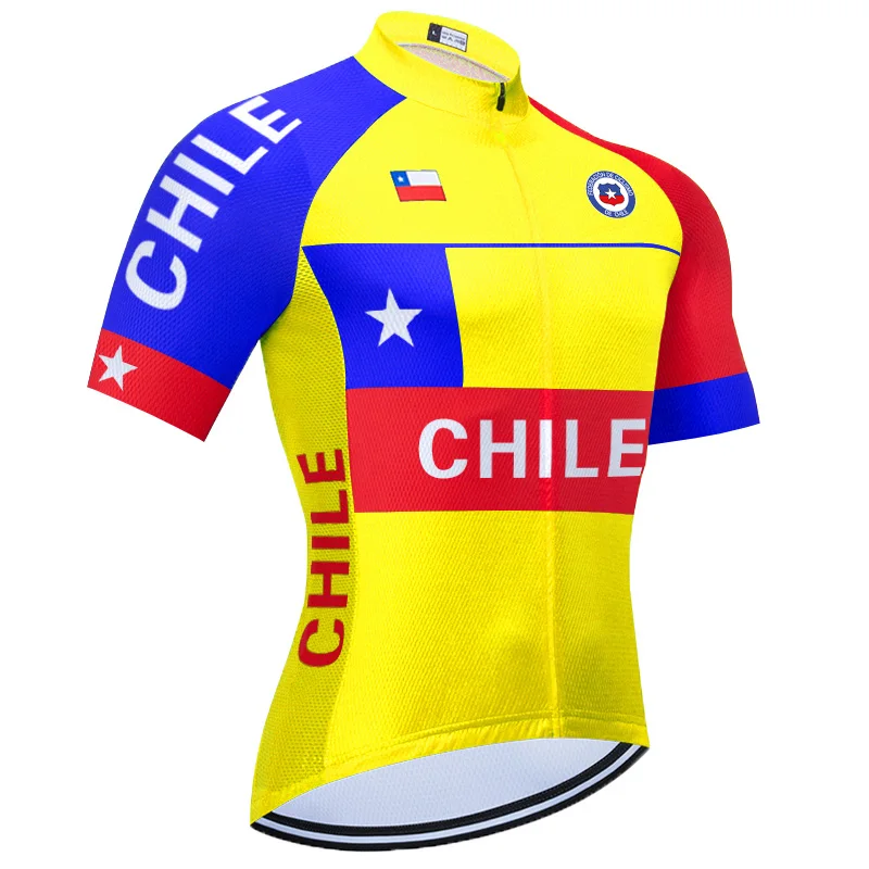 Cycling Chile Jersey Summer Bicycle Racing Sports Wear MTB Quick Dry Breathable Shirt Maillot Mens Cyclist Top Tight Clothing