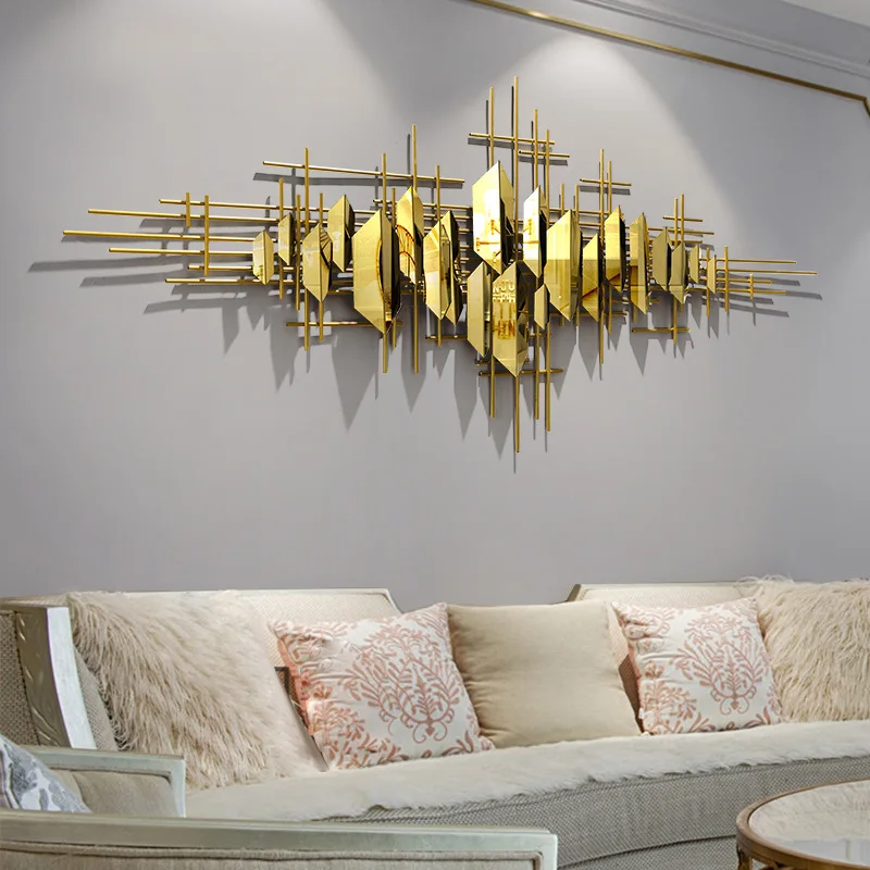 Modern simple metal wall hanging still life pattern irregular shape art decoration living room