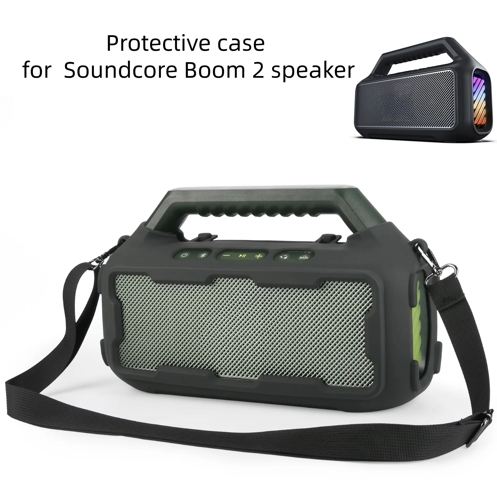 

Protective case for Soundcore Boom 2 speaker dust-proof and shock-resistant protective accessory