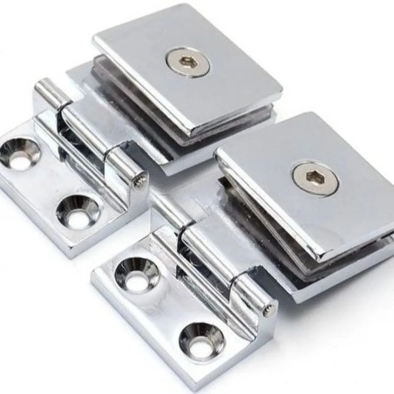 display cabinet door hinge, open-hole cabinet fixed hinge, square unilateral movable clip hardware accessories