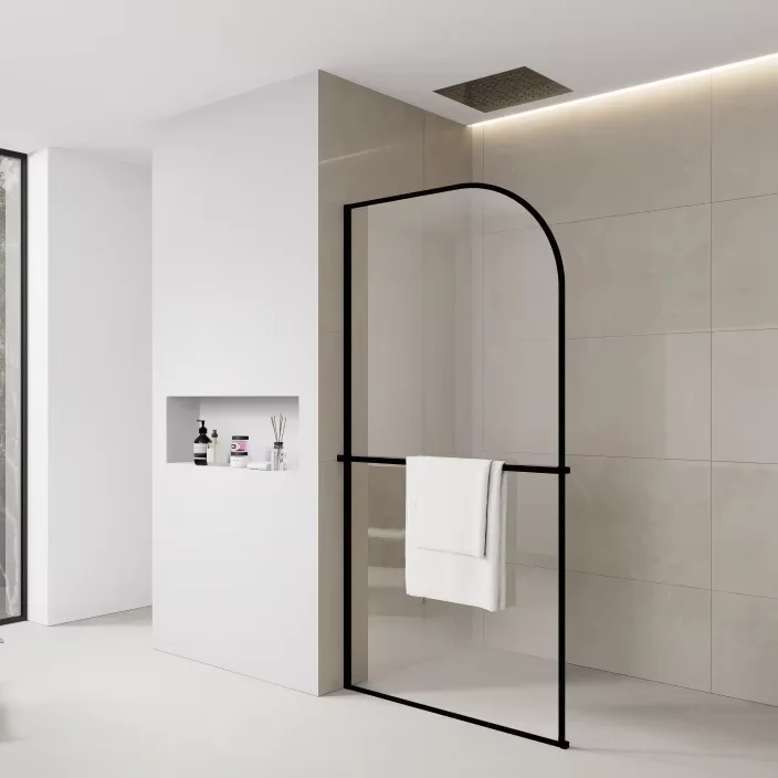 

DUTRIEUX New Design Bathroom Black Profile Frame Glass Waterproof Screen Shower Door for Shower Room