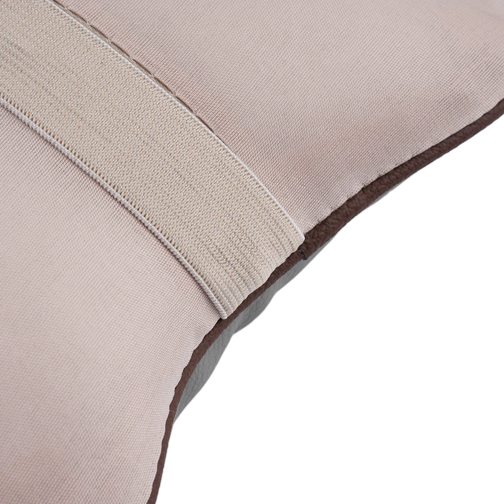 Automotive Neck Rest Pad Made of Perforated Danny Leather and Space Cotton with Bone Silhouette and Secure Strap Fit