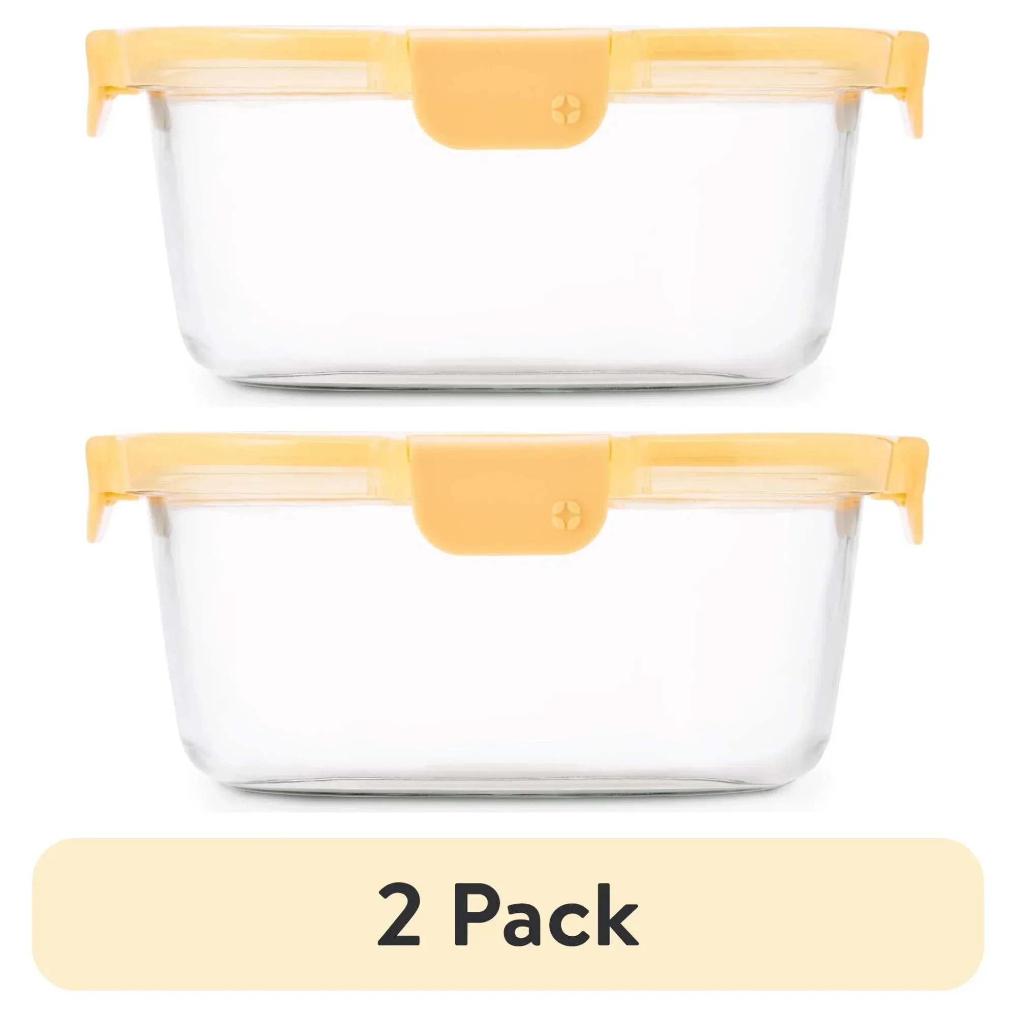 

(2 упаковки) Круглые стеклянные контейнеры для хранения продуктов на 7 чашек, все детали — это верхняя полка, которую можно мыть в посудомоечной машине, легко чистить.