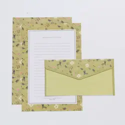 Flower Envelope Vintage Floral Creative Envelope Flower Printing Cute Cartoon Pattern Office Supplies With Letter Paper