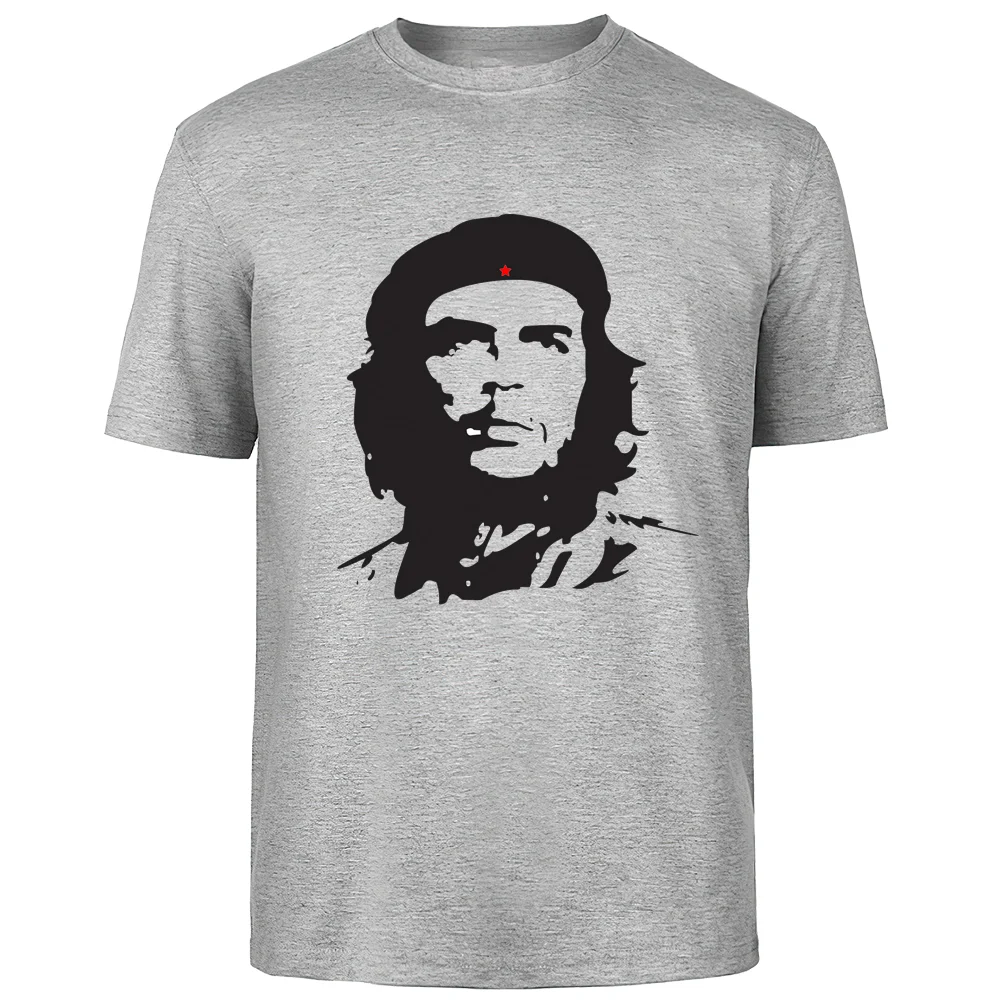 Summer Che Guevara Print High Quality Men\'s 100% Cotton Breathable Sweat Absorbent T-Shirt Casual Fashion Men\'s Streetwear