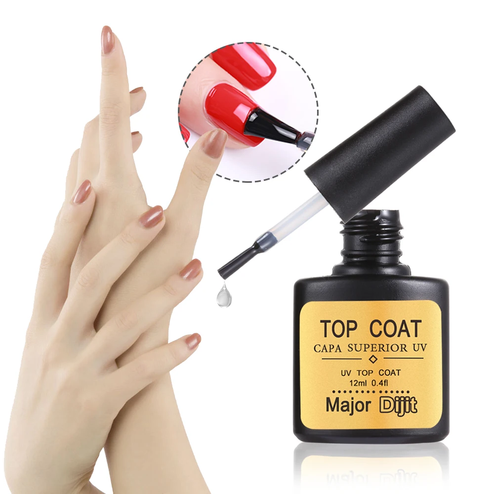 12Ml Top Coat Gel Primer Uv Led Nagellak Weken Van Manicure Nagellak Langdurige Led Uv Nail Art Gel Lak