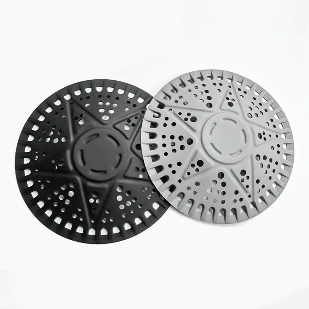 Silicone Sewer Outfall Drain Filter Anti-blocking Hair Clean Up Sink Strainer Filter Round Shape Shower Drainage Protector