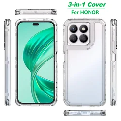 360° Full Body Shockproof Phone Case For Honor X8B X8A X8 X9B X9A X7B X6A X5 Plus 90 Acrylic Clear Case For Honor Magic 6 5 Lite