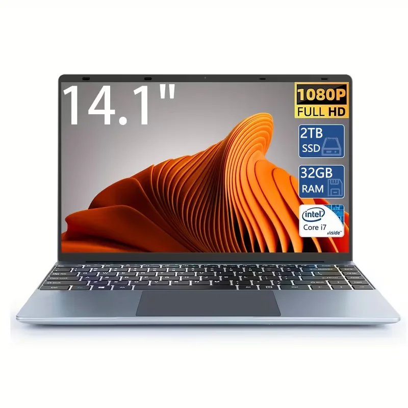 Gaming Laptop Intel Core i7-8650U 32GB RAM 1TB 2TB SSD 1920*1080 HD Office Study Windows 11 Pro ultra-thin Notebook Computer PC