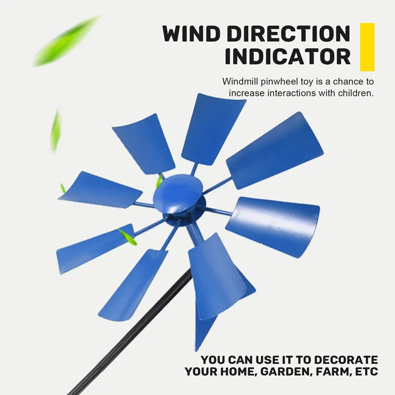 

Windmill Decorative 1Pc Wind Spinner Decorative Windmill Decorative Iron Windmill Yard Plug-in Winnower Garden