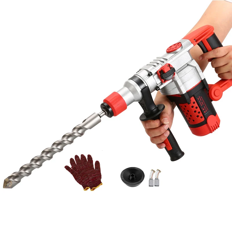 220V Electric Hammer/Electric Pick/Electric Drill Multifunctional Impact Drill Hand Held Concrete Industrial Grade Tool For Home