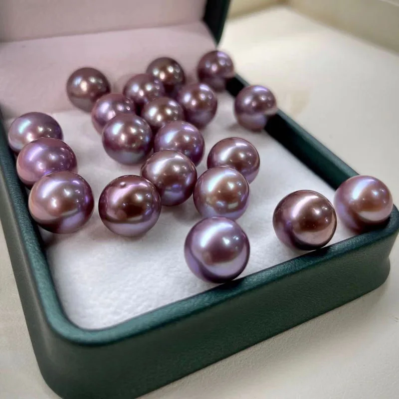 

Natural Round 12-13mm Edison Pearls, Purple Pearls Make Pendants, Rings, and Earrings