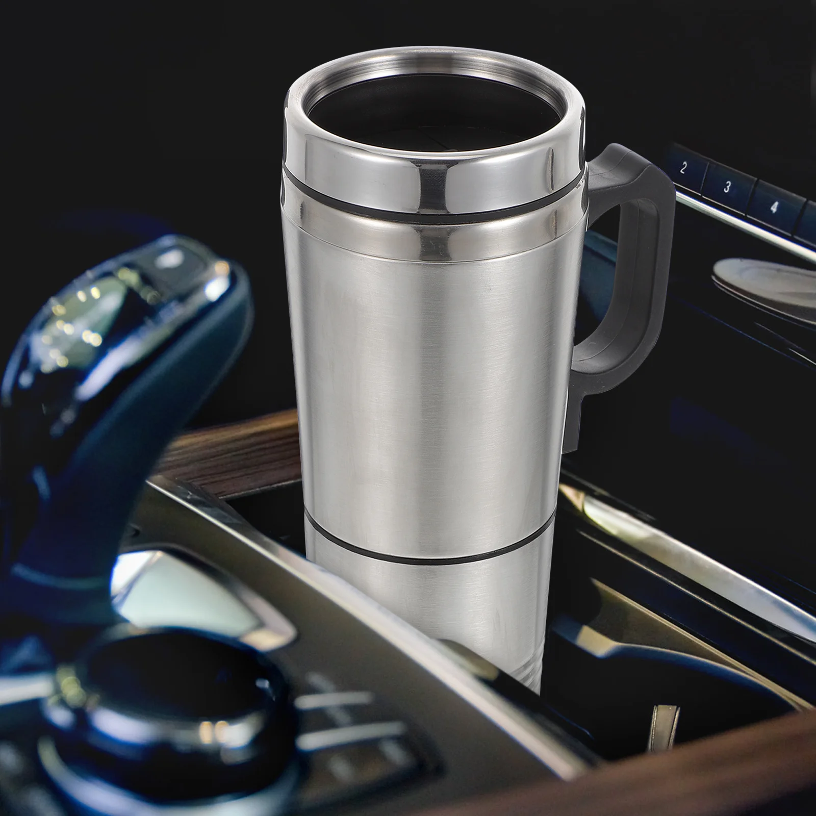

Stainless Steel Vacuum Cup 12V Electric Car Heating Insulated Portable Safety Shockproof Base Vehicle Heating Cup