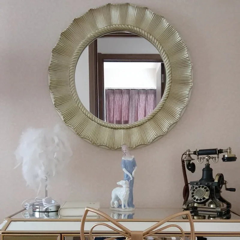 

Makeup Round Decorative Mirrors Wall Mirror Vintage Toilet Decorative Mirrors Hanging Nordic Specchi Decorativi Room Decor