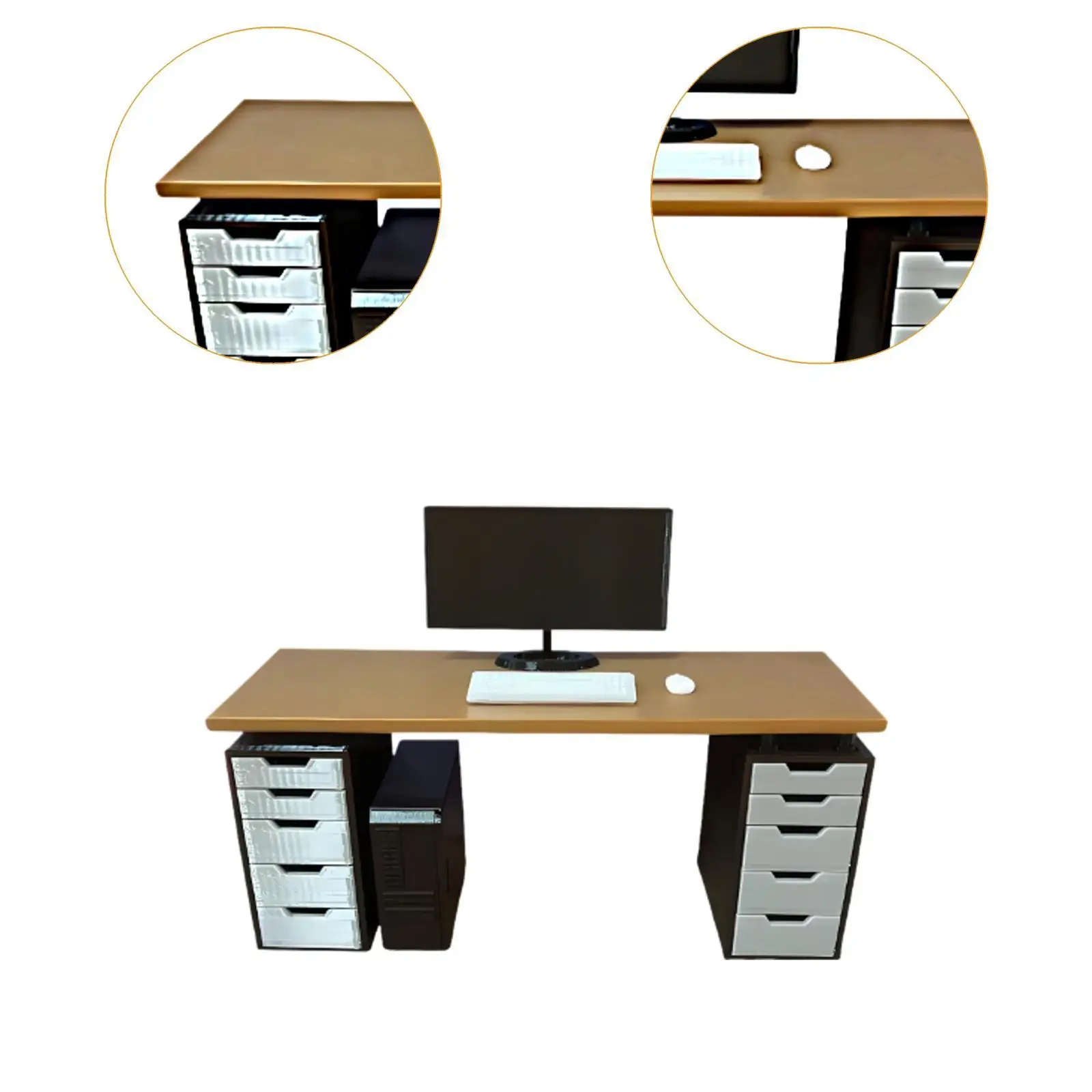 1/12 Miniature Office Furniture Set Ornament Photo Props Pretend Play Desktop Computer Model Simulation Dollhouse Accessories