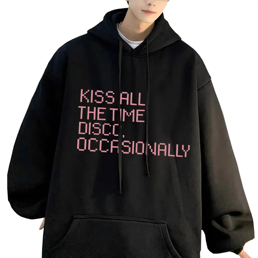 Kiss All The Time Disco Occasionally Album Graphic Hoodie Men Women Fashion Trend Sweatshirt Unisex Oversized Pullover Hoodies
