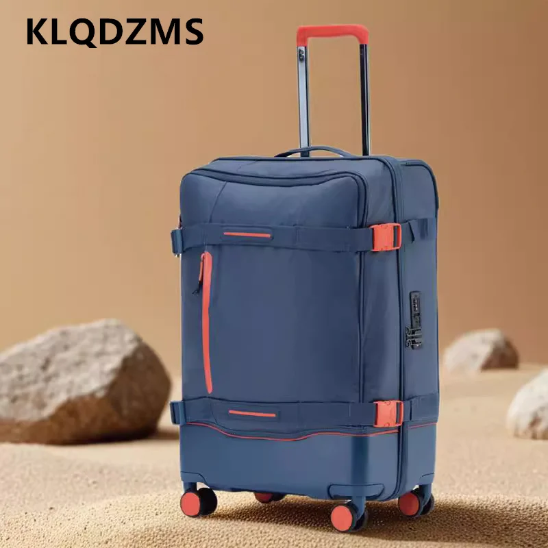 

KLQDZMS Suitcase Travel Bag New 20 Inches Boarding Box 24"28 Inches Large Capacity Oxford Cloth Trolley Case Ultra-light Luggage