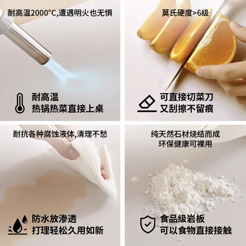 بلاطة الصخور المنزلية الحديثة شقة صغيرة أرجل الفولاذ المقاوم للصدأ اليابانية طاولة طعام وكراسي مستطيلة #3