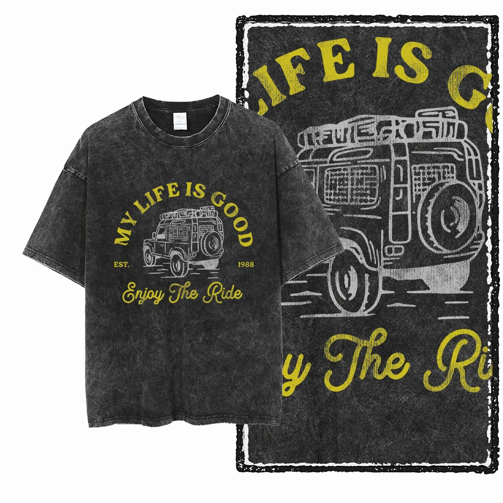 YN CAMPING AND VAN LIFE Хлопко – обзор и цена Acid Wash Vintage Graphic T Shirt