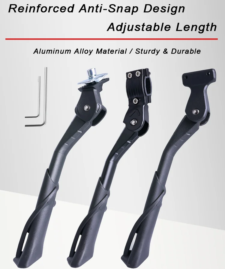 

Aluminum Alloy Bike Kickstand – Adjustable, Anti-Slip, Universal Fit for MTB/E-Bike/Road Bikes