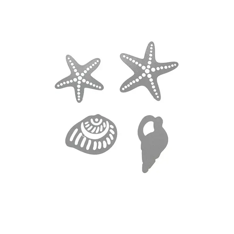 4pcs DIY Metal Cutting Dies Sea Star Conch Seashell Scrapbooking   Craft