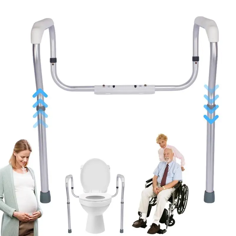 Toilet Rails for Elderly Adults Adjustable Toilet Grab Bar Portable Toilet Seat  Aluminum Alloy Toilet Grab Bar Safety Frame